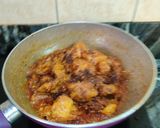 A picture of step 7 of Andhra chicken.