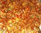 A picture of step 2 of Chat pati Chana chaat.