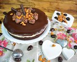 Foto del paso 6 de la receta: Tarta de crema de cacahuete con brownie de chocolate