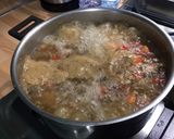 Une image de l'étape 16 de Soupe de pois chiches, carottes, poivron et lard.