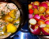 A picture of step 5 of Mike's Lemon Chicken & Sweet Garlic Baby Spuds.