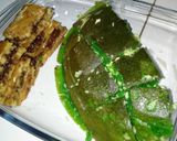 Foto langkah ke 7 dari resep Martabak Pandan Keju dan Vanilla Coklat (Teflon).