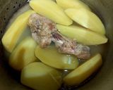 A picture of step 1 of Chicken and potato cutluts 🥔 🥔 🌿 🍗.