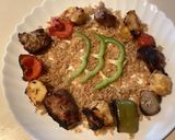 A picture of step 7 of California Farm Kababs with Pineapple and Pork.