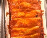 A picture of step 4 of Veg Enchiladas.