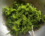 A picture of step 3 of Karnataka Style Palya or Shepu bhaji.