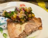 A picture of step 5 of Oven Roasted Salmon with Refreshing Summer Salad.