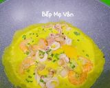 A picture of step 6 of Bánh xèo with Shrimp, Pork, Squid, and Quail Eggs.