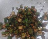 A picture of step 2 of Bhindi Raita.