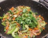 A picture of step 3 of Chicken and Mixed Vegetables Spring Roll.