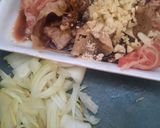 Foto langkah ke 4 dari resep Sayur Bening Bayam Merah dan Slice Beef Tumis Simple.
