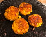 A picture of step 5 of ChanaTikkis -healthy & tasty.