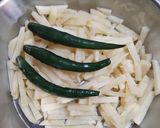 A picture of step 2 of Leek Sabji.