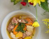 Hình bước làm 3 của món Canh xương heo nấu bí đỏ, cà rốt, khoai môn