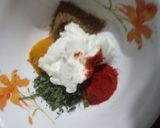 A picture of step 2 of Salted paneer in a dip.