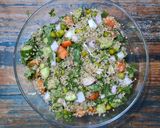 A picture of step 4 of Quinoa Tabbouleh.
