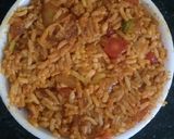 A picture of step 3 of Pav bhaji pulao.