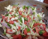 A picture of step 2 of Pasta with vegies.