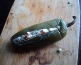 Foto del paso 3 de la receta: Chile jalapeño barroco con requesón de queso de cabra y guacamole. Jalisco México