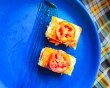 A picture of step 5 of Tomato toast sandwich.