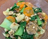 Foto langkah ke 6 dari resep Sawi wortel kembang kol tumis bawang putih.
