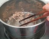 Hình bước làm 2 của món Canh rau má thịt bằm