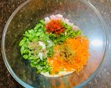 A picture of step 2 of Rava & Rice Vegetable Chilla.
