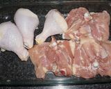 A picture of step 1 of Chicken with Peas and Mushrooms.