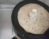 A picture of step 7 of Sandwich pizza from leftover Roti.