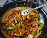 A picture of step 4 of Mixed veg achar.