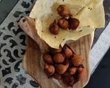 A picture of step 3 of Jaggery fritters (gulgule).