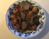 A picture of step 3 of California Farm Meat and Sweet Peppers Dinner.
