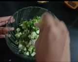 A picture of step 1 of Papdi pizza with salsa topping.