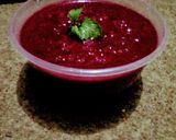 A picture of step 2 of Mint Flavoured Beet Smoothie.