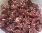 Hình bước làm 1 của món Miến xào bò