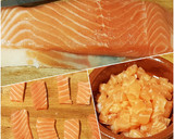 Foto del paso 1 de la receta: Sashimi de salmón y aguacate con doble soja