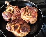 A picture of step 2 of Ossobuco Stew Served with Jamaican Beans in Rice.