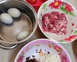 Hình bước làm 1 của món Chả trứng bắc thảo