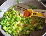 A picture of step 4 of Hariyali pasta.