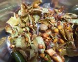 A picture of step 2 of Ghiya peel chutney.