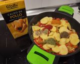 A picture of step 2 of Poor man's potatoes.