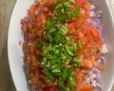 A picture of step 2 of Mix plate with channa (chickpea)and maash daal barey).
