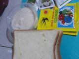 Puding santan roti tawar