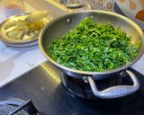 A picture of step 2 of Aloo methi.