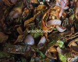 A picture of step 1 of Dry Chilli Patra.