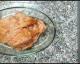 A picture of step 1 of Crisp fry chicken burgers 👌😋.