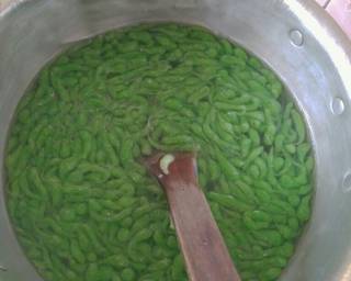 Cendol sagu warna - Step 3