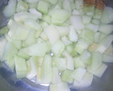 A picture of step 1 of Sweet melon and cucumber.