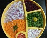 A picture of step 1 of Papad Cone Bhel puri.