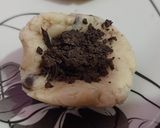 A picture of step 4 of Eggless chocolate stuffed cookies.